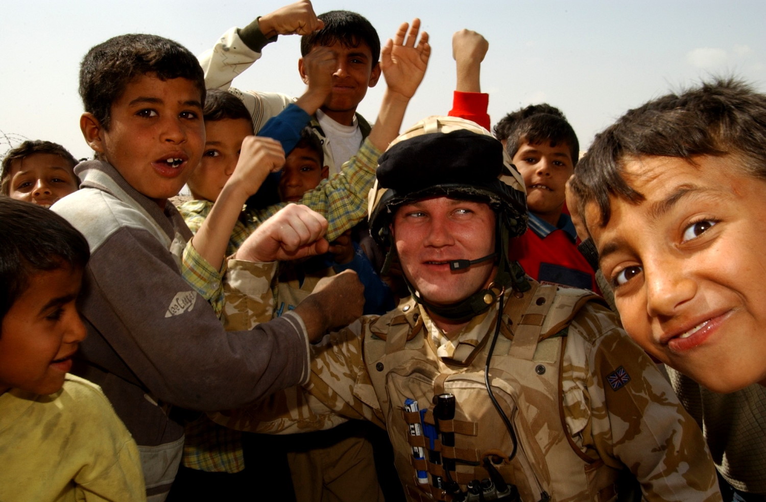 Mark Revill Biceps with Basra Children